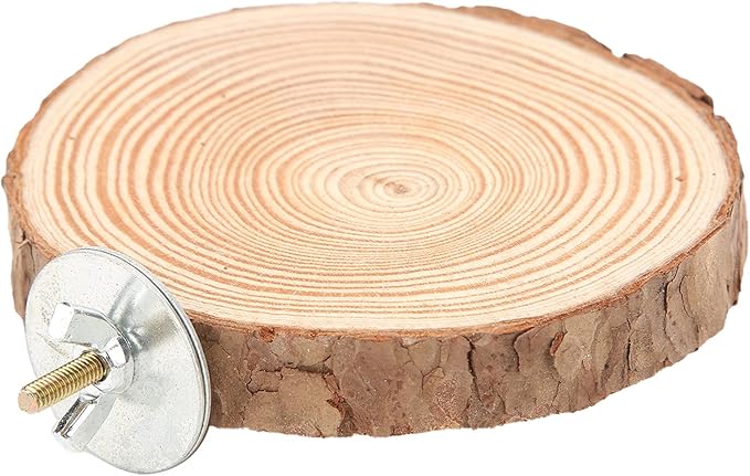 Parrot Perches Stand, Wooden Round Platform Bird Toy, Bird Perches Stand, for Small Parakeets Squirrel, for Hamster