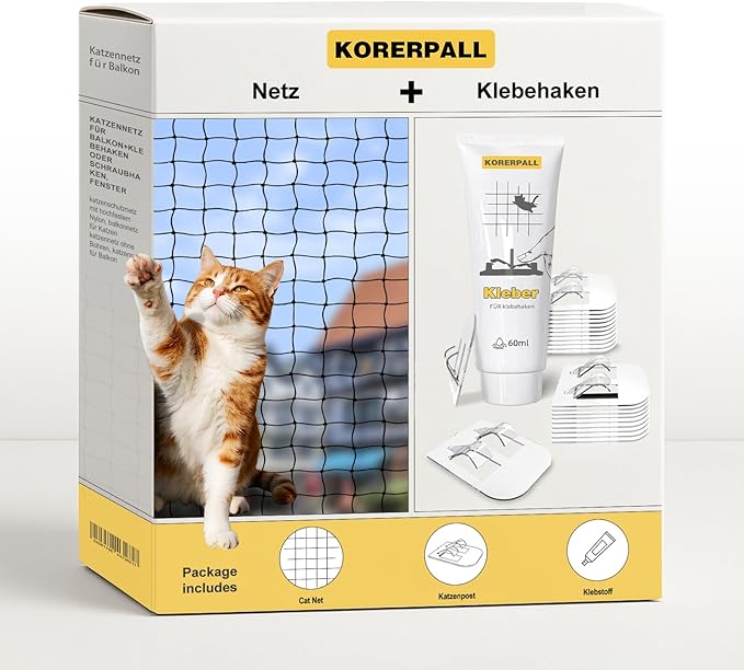 Cat Netting Includes Hook, 10X26Ft Balcony Netting Made of Thickened Steel Wire to Prevent Scratching and Chewing, Ideal for Catio Safety and Balcony Protection