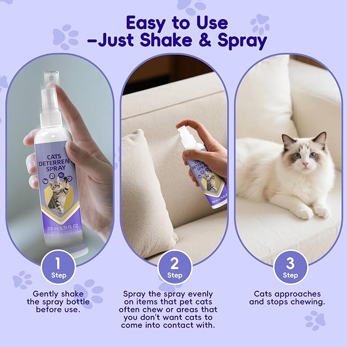 Cat Deterrent Spray - Effective Furniture & Garden Protection from Scratching & Marking