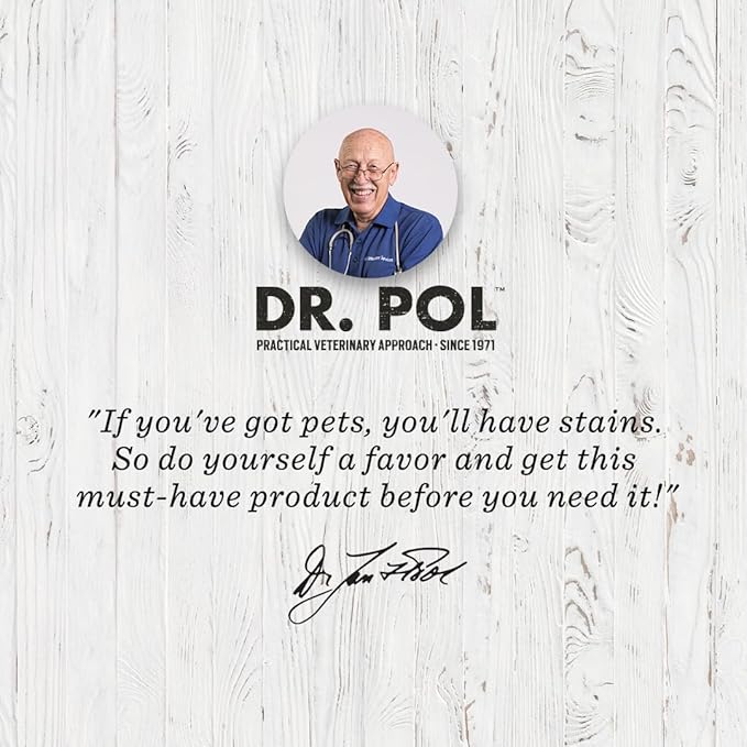 Dr. Pol Incredi-Pol Stain & Odor Remover | Eliminates Dirt, Urine | Safe and Effective Around Pets & Their Favorite Spots | Trigger Spray for Easy Use | 16 oz | Fresh Citrus