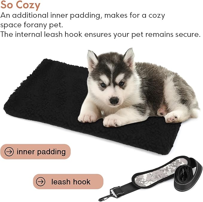 Rear-Mounted Dog Carrier for Bikes — Dog Bike Booster Seat with Breathable Mesh, Padded Interior & Safety Harness, Foldable Pet Bike Seat for Small/Medium Dogs, Waterproof Cover Option