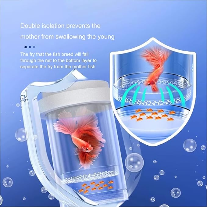 Fish Breeder Box for Raising Fry in Aquariums with Suction Cup Mounting/Floating Breeding Box 3Pcs Floating Hatchery Incubator