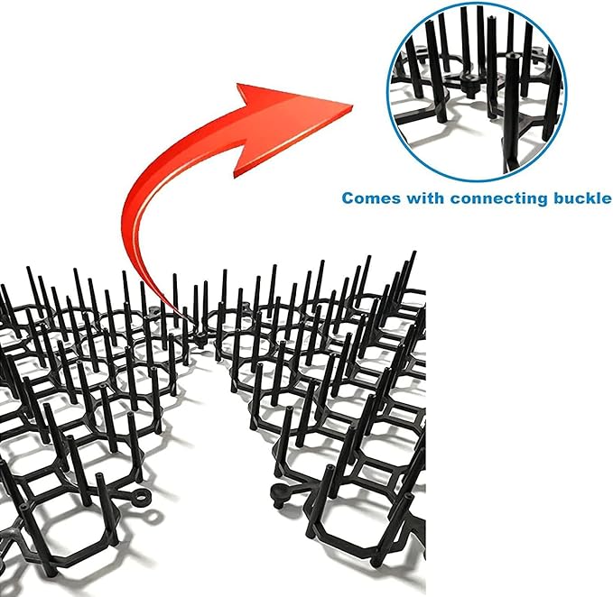 12Pcs Cat Deterrent Mat with Spikes, Anti Cat and Dog Training Mats for Indoor and Outdoor Use to Protect Plants and Furniture