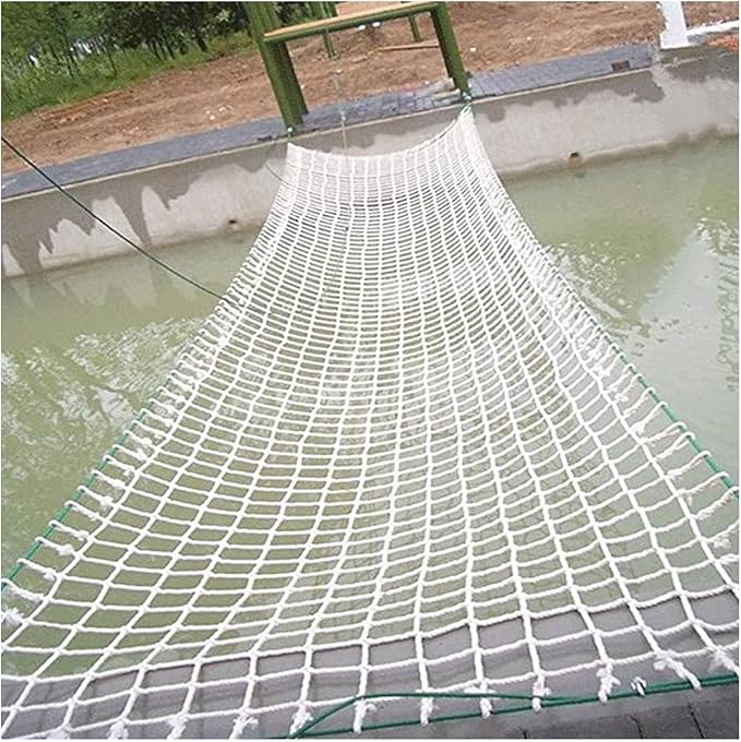 SCITOY Rope Net for Playground Safety Net in White Nylon Child pet Cat Safety Anti-Fall Net for Stair Railings Balcony Patio Protection 5cm mesh,2x8m(7x26ft)