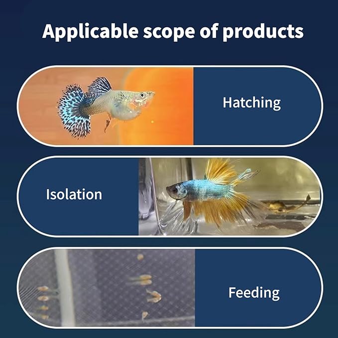 2Pcs Aquariums Breeding Tanks with Secure Suction Cup Baby Fish Insulated Net for Fry and Shrimp Spawning Hatching Spawning Box for Aquariums Baby Fish