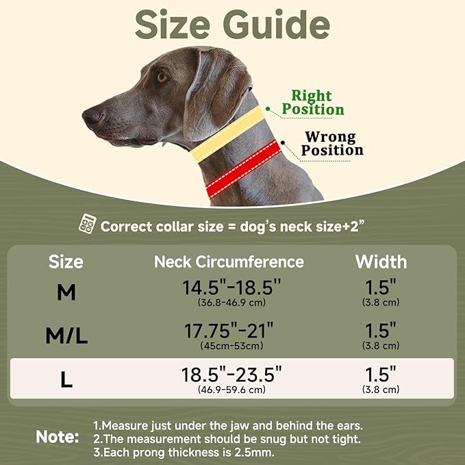 Mayerzon Martingale No Pull Collar for Medium Large Dogs German Shepherd Doberman Pitbull, Patented Anti Pull Correction Dog Collar for Walking Training, Reflective, Adjustable, Hidden(L, Army Green)