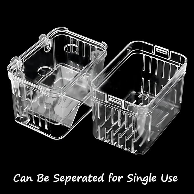 Petzilla in-Tank Aquarium Breeder Box for Fish Tank, Breeding Incubator for Small Fish Hatchery, Acrylic Divider for Shrimp Clownfish Aggressive Injured Fish (Small)