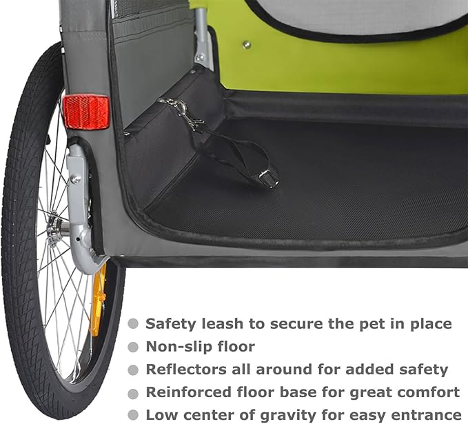 DOGGYHUT® Premium XL Pet Bike Trailer for Large Dog or Multiple Small Dogs, Up to 100 lbs,Dog Bicycle Carrier,Low Center of Gravity,Easy Folding Frame Cart