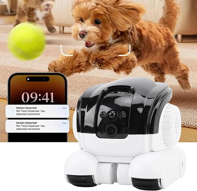 Yoidesu Security Camera Indoor, Pet Camera with Speaker for Dog Cat, Baby Monitor with Phone App, 2 Way Audio, Support WiFi, Motion Tracking, Cloud & SD