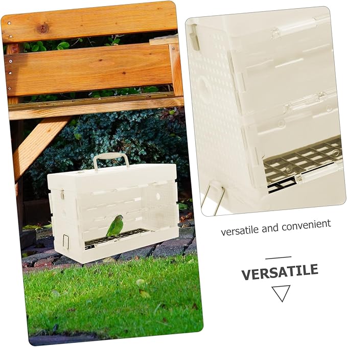 Kisangel Portable Bird Carrier Cage for Travel Multifunctional Parrot Cage Handle Lightweight for Small Birds for Outings and Hiking