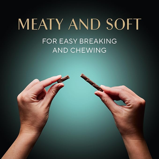 Sheba Meaty Tender Sticks Chicken Cat Treats, Chicken Flavor, Cat Snacks, 0.14 oz., 15 Count, Pack of 10 (150 Sticks Total)