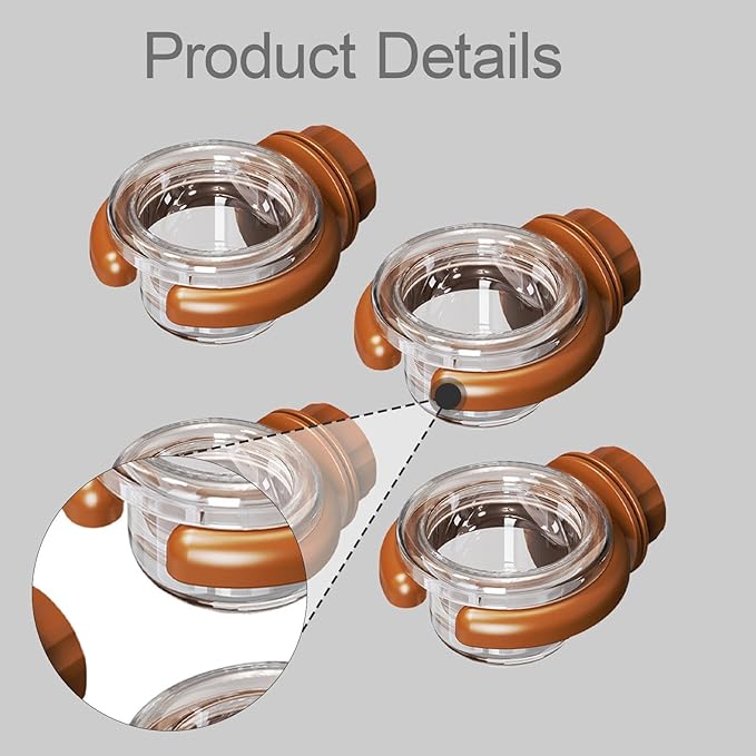 4 Pieces Bird Water Dispenser Decoration for Outside Sturdy Yard Transparent Multifunctional Professional Food Bowl Accessory, Brown