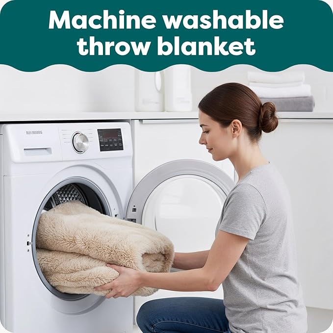 Furhaven Waterproof Throw Blanket for Dogs & Indoor Cats, Washable - Shaggy Plush Calming Long Faux Fur & Velvet Dog Blanket - Taupe, Large