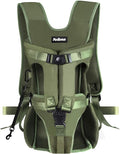 PetBonus Pet Front Dog Carrier Backpacks, Adjustable Pet Backpack, Legs Out Easy-fit Puppy Chest Carrier for Medium Small Dogs, Hands Free for Hiking, Cycling (Army Green, M)