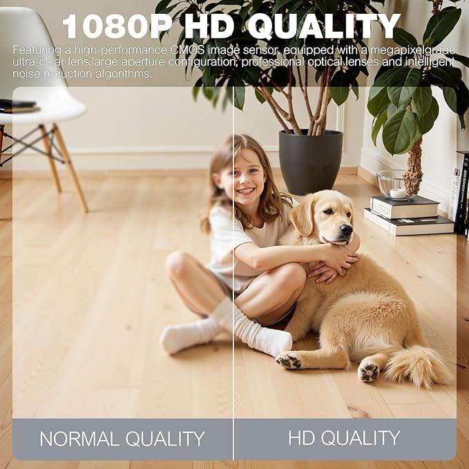 2K Mini Wireless Security Camera, Indoor Home WiFi Camera, Night Vision, Motion Detection, Pet Monitor & Elderly Care, WiFi 6(2.4G Only), Multi-User Sharing, White