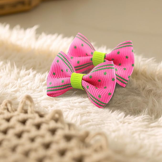 Dog Hair Bows Small Puppy Bowknot Clips for Pet Grooming Accessories Doggy Gifts 100Pcs (50 Pairs)