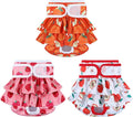 Female Dog Diapers (3 Pack) - Washable, Reusable for Heat, Incontinence, Excitable Urination - Puppy Diapers, Size S