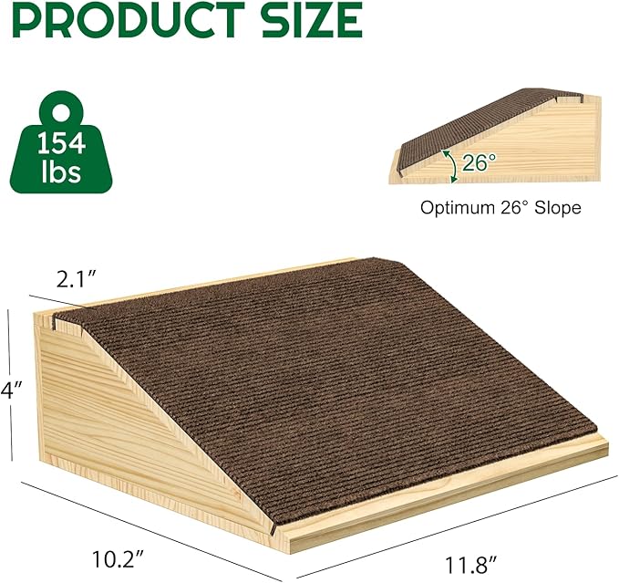 Dog Ramp for Stairs, Non-Slip Dog Stairs, Low-Angled Pet Ramps for Small, Medium Dogs & Cats, Step and Stair Assist for Injured and Older Pets, 2 Pack