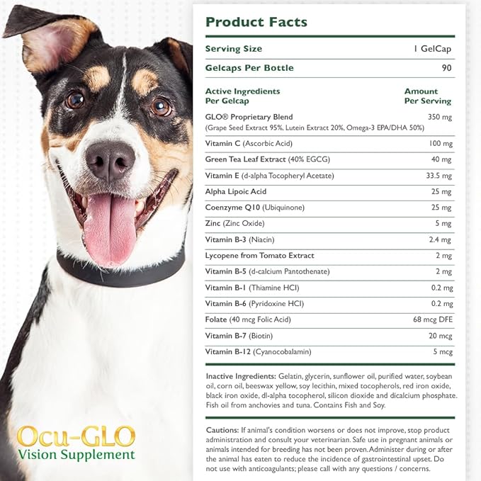 Ocu-GLO for Medium to Large Dogs, 11+ lb, 90 Count (Pack of 2)