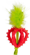 Catstages Dental Strawberry Teether, Soft and Textured Cat Chew Toy, Catnip Oil Coating, Pink