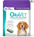 ORAVET Dental Chews for Dogs, Oral Care and Hygiene Chews (Medium Dogs, 25-50 lbs.) Purple Pouch, 30 Count