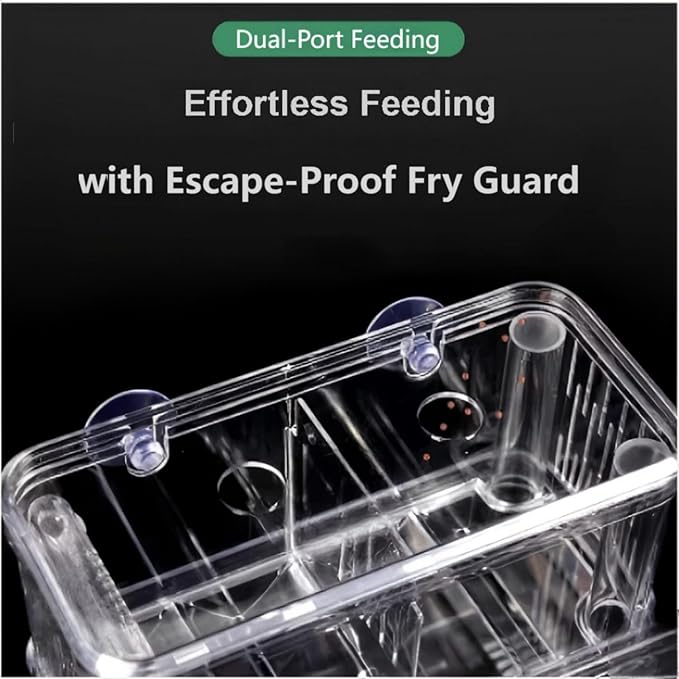 Aquarium Fish Breeder Box Hatchery Incubator,Multi-Functional Acrylic Breeder Isolation Box Hatching Incubator Box for Fish Fry Betta Fish Shrimp and Little Turtle