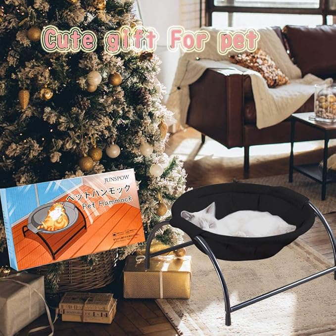 Cat Bed Dog Bed Pet Hammock Bed Cat Sleeping Cat Supplies Pet Supplies Whole Wash Stable, Detachable & Breathable Easy Assembly Indoors Outdoors, 16.9 in x 16.9 in x 9.5 in