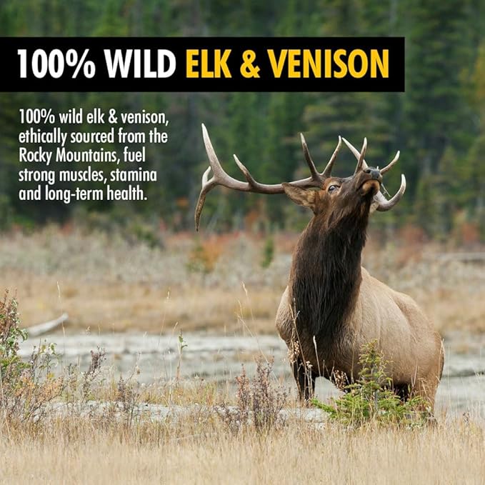 High Country Wild Blueberry Elk & Venison Multipurpose Dog Treats - Natural Grain-Free Puppy & Dog Snacks - Protein for Training & Reward - No Fillers, No Artificial Preservatives, 8oz 1 Pack
