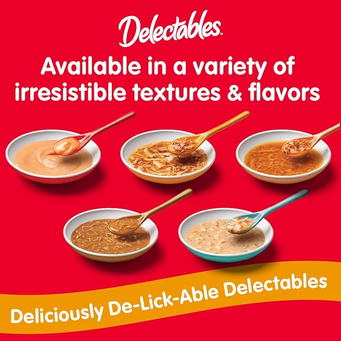 Hartz Delectables Bisque Lickable Cat Treats, Tuna & Chicken, 30 Count (Pack of 6)