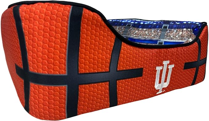 NCAA Indiana Hoosiers Stadium Dog Bed, Pet Pillow Bed for Dogs, Sporty Football Dog Bed and Lounge Cushion