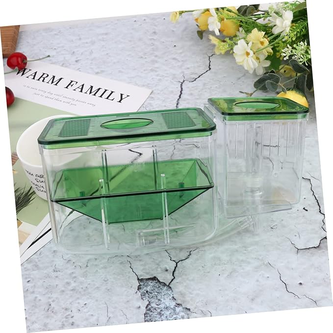 Kichvoe Self Guided Transparent Acrylic Aquarium Breeding Tank Isolation Box for Fish Hatching and Nursery Protects Small Pregnant and Newborn Fish from Aggressive Adults Seedlings Case
