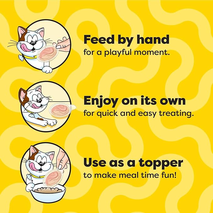 Temptations Lickable Spoons, Soft Lickable Cat Treats, Adult Wet Cat Treats, Tasty Chicken and Savory Salmon Flavor, 4 Spoons, Pack of 12 (48 Total)