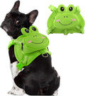 Dog Harness with Backpack, Adjustable Dog Backpack Harness for Small Medium Dogs, No-Pull Breathable Backpacks for Dogs to Wear, for Traveling, Hiking, Camping, Training, Green Frog S