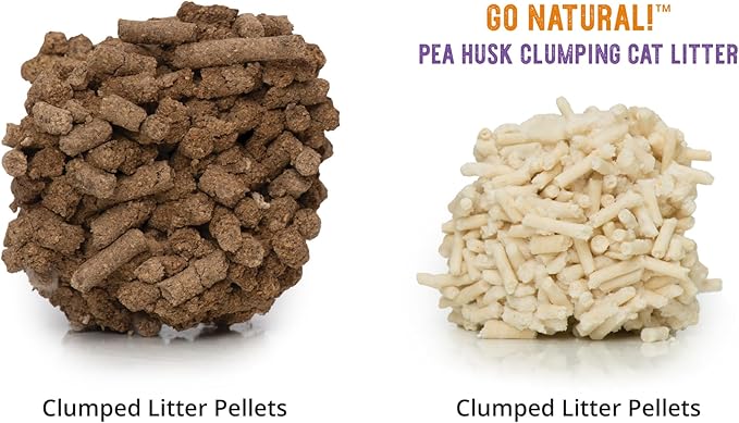 Catit - Go Natural Pea Husk Clumping Cat Litter - Dust Free, Easy Cleaning & Scooping, Flushable Kitty Litter with Odor Control & Subtle Fragrance - 12.3 Lbs, Vanilla Scented
