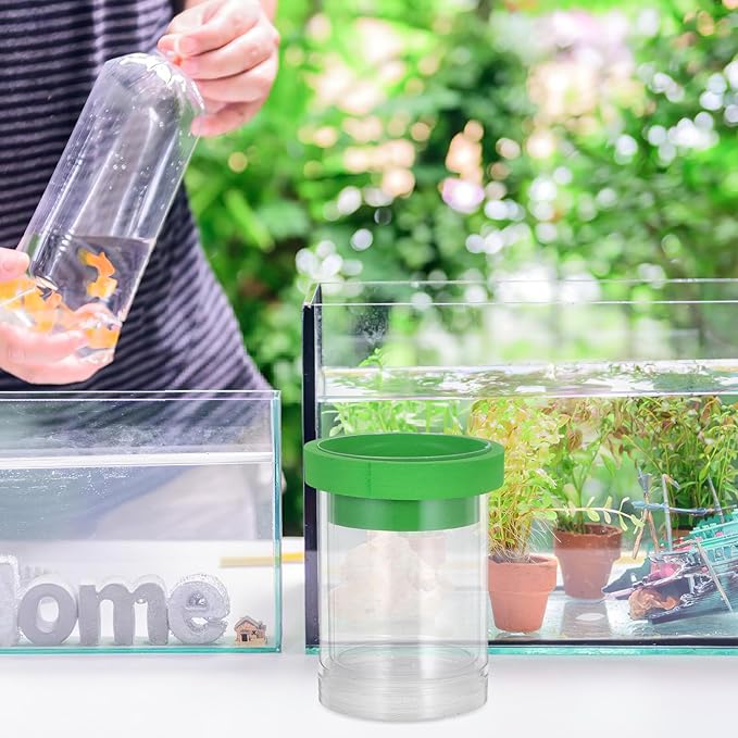 SUPVOX Small Floating Hatching Box for Aquarium Fish Breeding Isolation, Guppy Fry Incubation Tank Divider, Green Compact Breeder Box for Fish Tank Nursery