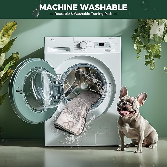 FXW Washable Pee Pads for Dogs, Puppy Pads with Super Absorbent, Specifically Designed for 36inch Cages, 23" x 35" Rectangle, Khaki, 4 Packs