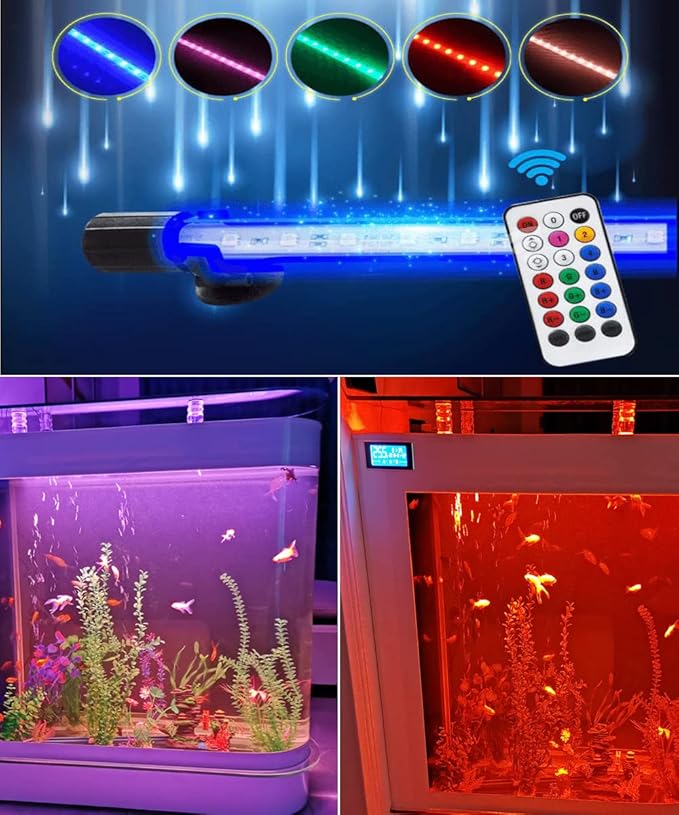 Aquarium Kit Upright Black Fish Tank Large Glass Fishbowl Glsaa Bar for Patios Living Office Room and Kitchen 47.3*49.6*15.8in…