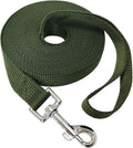 Nylon Training Dog Leash for Small Medium Large Dogs, 15ft 20ft 30ft 50ft Long Leash Dog/Puppy Lead for Obedience Recall Training, Camping (1" x 20ft, Green)