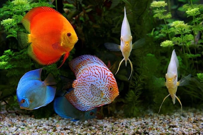 Aquatic Foods Inc. Tropical Fish Flakes, Mix of Krill, Color Enhancing, Spirulina Flakes for Cichlids, Angels, Tetras, Guppies, All Tropical Fish...WL…5-lbs Poly Bag