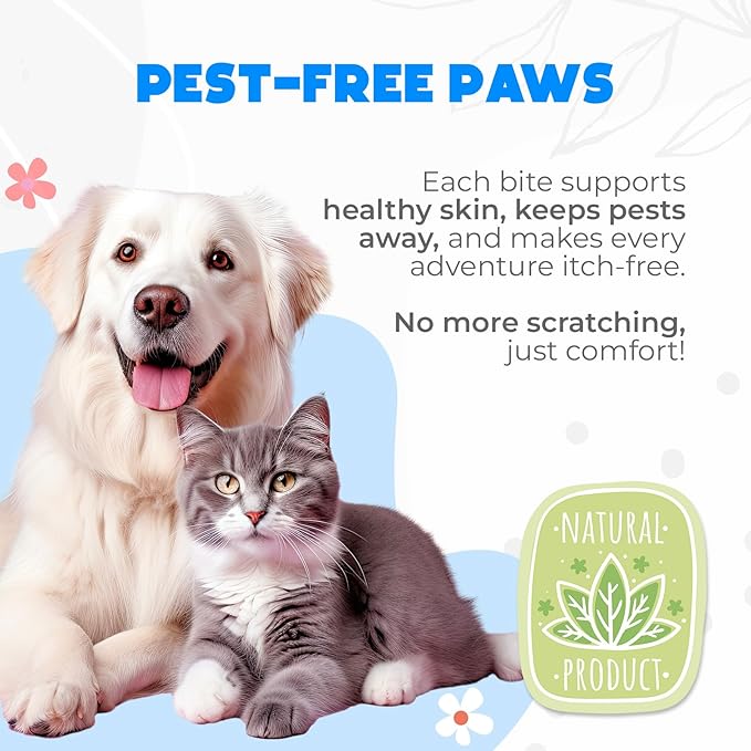 Flea and Tick Prevention Chewables for Dogs - 150 Chews - Flea & Tick Control - Vet-Approved Oral Treatment - Duck Flavor - US-Made