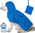 Lukovee Dog Raincoat, Adjustable Dog Rain Jacket with Clear Hooded Double Layer for Large Medium Small Dogs Puppies, Waterproof Rain Coat Poncho with Reflective Storage Pocket & Rim (Blue, S)