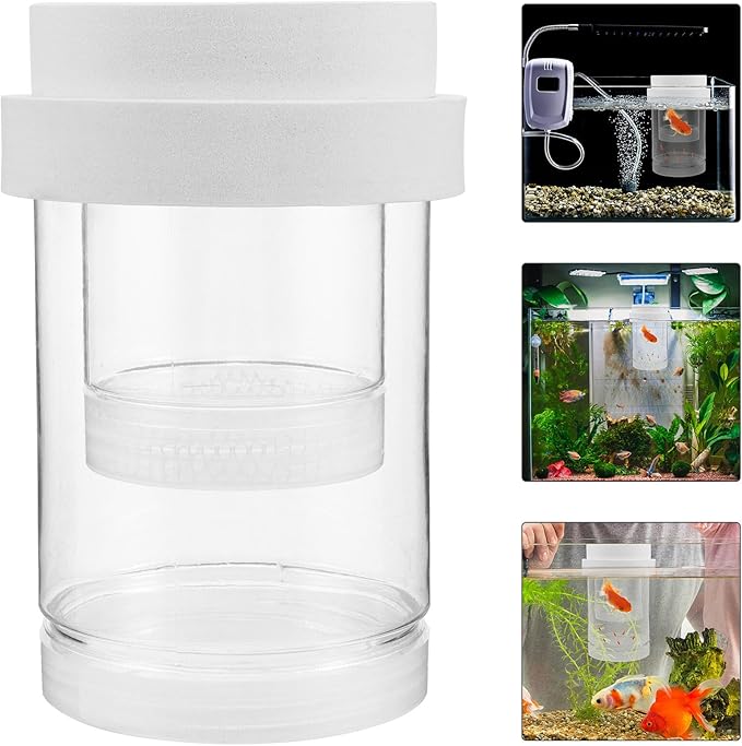 HEMOTON Fish Fry Incubation Box Floating Isolation Breeding Tank with Small Coarse Mesh and Medium Fine Mesh Set for Aquarium Guppy Betta Shrimp Hatchery Nursery