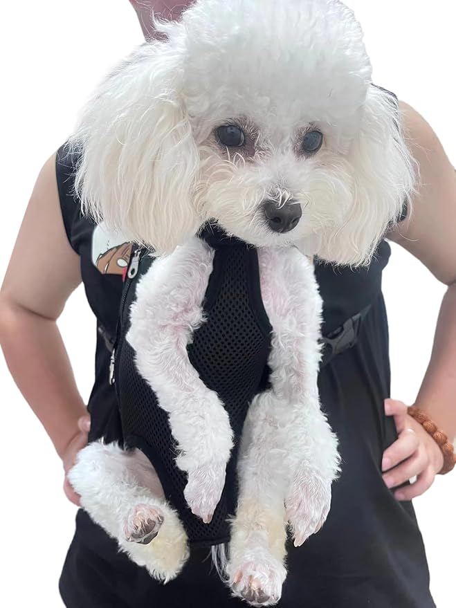 Pet Carrier Backpack - Adjustable Pet Front Cat Dog Carrier Backpack Travel Bag,Legs Out,Easy-Fit for Traveling Hiking Camping for Small Medium Dogs Cats Puppies. (Apricot, Small)
