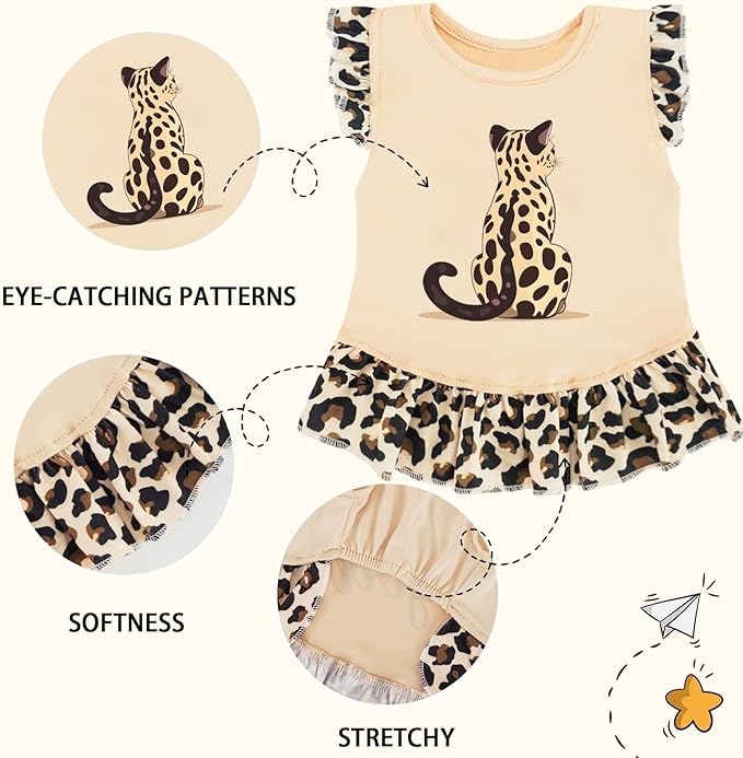 XPUDAC 4 Pack Dog Dresses Cute Printed Puppy Clothes for Small Dogs Girl Chihuahua Doggie Outfits Tank Top Vest Dresses Cat Apparel, XX-Small(Chest-11)
