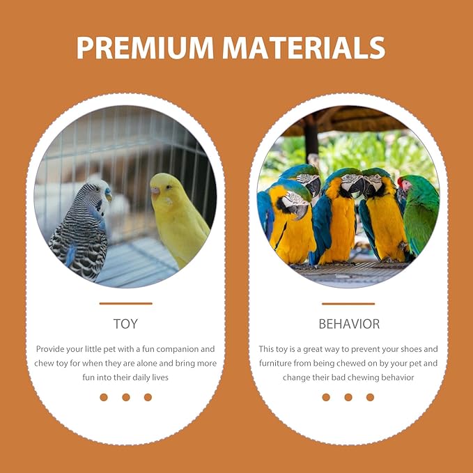 4pcs Natural Parrot Foraging Bird Chewing Fun Safe Chew Treats for Cage Birds Cockatiels Macaws African Greys Budgies