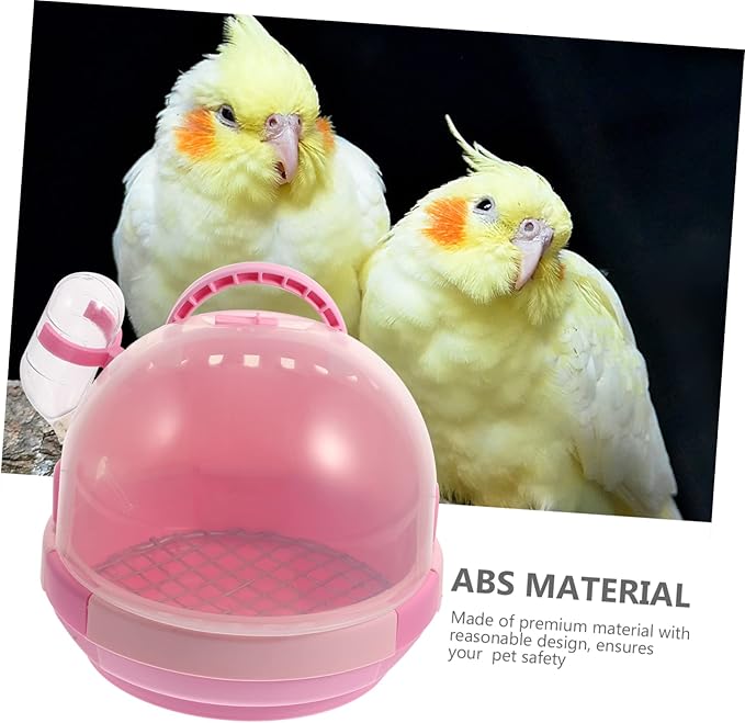SUPVOX 1Set Portable Outdoor Bird Carrying Cage for Parrots and Birds Carrier with Space and Galvanized Mesh Pad for Pet Travel