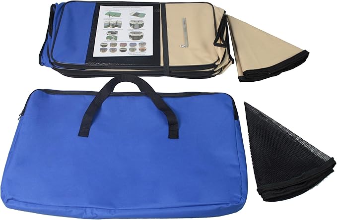 EliteField 2-Door Soft Pet Playpen (2 Year Warranty), Exercise Pen, Multiple Sizes and Colors Available for Dogs, Cats and Other Pets (62" x 62" x 30"H, Royal Blue+Beige)