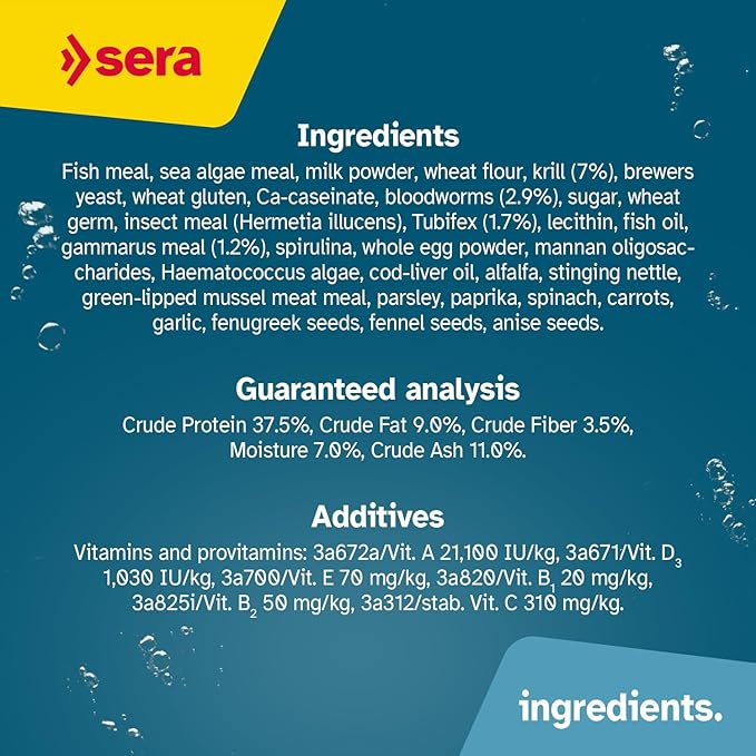 Sera O-Nip Stickies 24 Tabs 0.6 oz | Complete Feed for All Ornamental Fish | Adhesive Tablets Stick to The Aquarium Glass | High Protein | No Dyes & Preservatives | with Bloodworms, Krill & Tubifex