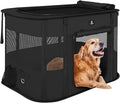 X-ZONE PET Dog Playpen, Puppy Cat Play Pen Portable Foldable Indoor/Outdoor Tent Crate Cage, Portable Pet Crate Large Size Black 45"