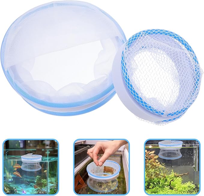 Luxshiny Aquarium Breeding Box and Guppy Nursery Tank Floating Isolation Chamber with Nylon Mesh for Fish Tank Fry Hatching and Betta Fry Separation